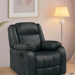 Duroflex Avalon - Rocking & Revolving Single Seater Suede Manual Recliner-image-23