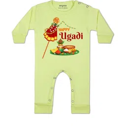 arvesa Happy Ugadi Printed Baby Rompers-picture-3