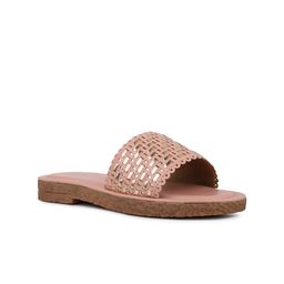 Inc 5 Women Textured Open Toe Flats-image-38