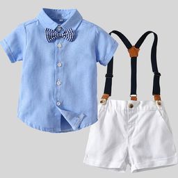 LULU & SKY Boys Pure Cotton Shirt With Shorts-image-35