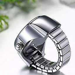 RHOSYN Silver-Plated Quartz Stretchable Watch Ring-image-13