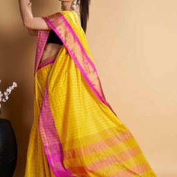 VARNI FABRICS Floral Woven Design Ikat Saree-image-40