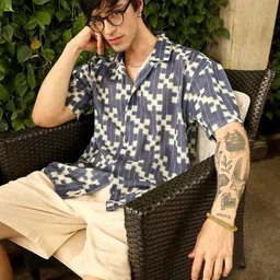 Campus Sutra Men Comfort Opaque Printed Casual Shirt-picture-6