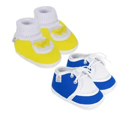 NESKA MODA 12 To 18 Month Non Slip 2 Pair Set Toddler Baby Boy & Girl Soft Cotton Lace Shoe Booties-image-92