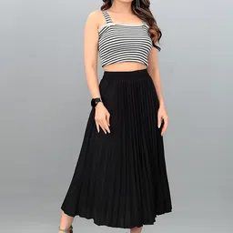 OTABU Pleated Midi Skirt-image-84
