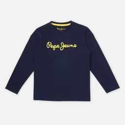 Pepe Jeans Boys Typography Printed Round Neck Cotton T-shirt-image-53