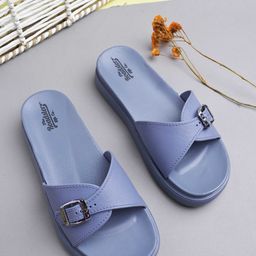 The Roadster Lifestyle Co Women T-strap Lightweight Flats-10