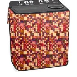 The Furnishing Tree Washing Machine Cover Abstract Pattern Brown Compatible for Whirlpool 11 Kg Sem-image-6
