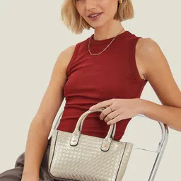 Accessorize Women Woven Metallic Handbag-picture-31