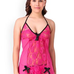 Xs and Os Net Halter Neck Baby Doll-image-16