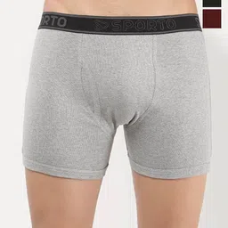 Sporto by Macho Pack Of 3 Mid Rise Trunks M1030_G(1)-M(1)-Olv(1)-L-G_M_Olv-picture-37