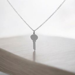 Goldnera Girls 925 Sterling Silver-Plated Love Key Pendant with Chain-14