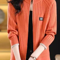 StyleCast Women Cable Knit with Zip Detail Detail Cardigan-44