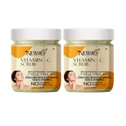Newsio Set Of 2 Vitamin C Scrub For Brightening Skin With Hyaluronic Acid- 100 g Each-34