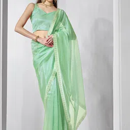 Mitera Embellished Embroidered Saree-image-54