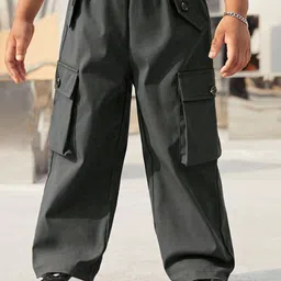 SHINE N SHOW Boys Smart Easy Wash Cargos Trousers-image-110