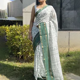 KAYOMMI Abstract Printed Pure Silk Ready to Wear Saree-picture-6