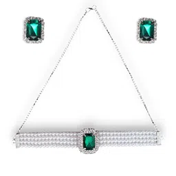 AccessHer Women Gold-Plated Brass Artificial Stones Necklace-picture-15