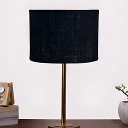 Aura Black Metal Traditional Abstract Shaped Table Lamp-33