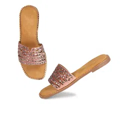 Commander Shoes Embellished Open Toe Flats-picture-30