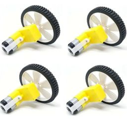 Single Shaft L-Shaped 60 RPM BO Motor with Wheel - (4 sets)-20