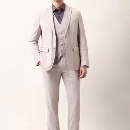 Arrow Self Design Reversible Single-Breasted 3-Piece Suit-image-14