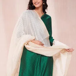 Fabindia Ethnic Motifs Woven Design Cotton Silk Dupatta-picture-47