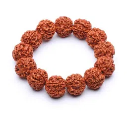 Divine souvenirs Unisex Rudrakasha Wood Elasticated Bracelet-image-7