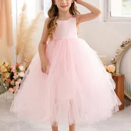 LULU & SKY Girls Layered Fit and Flare Maxi Dress-38