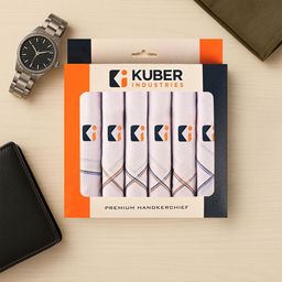 Kuber Industries 6-Pcs K Logo Lining Border Pure Cotton Handkerchiefs-image-29