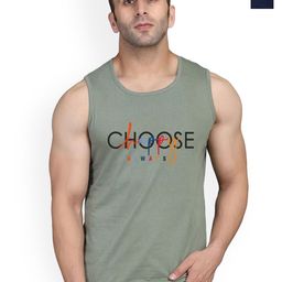 SLOWLORIS Pack Of 2 Printed Combed Cotton Gym Vests VSL26 CMB(CHS LGTGREEN)(CHS NAVY)-image-97