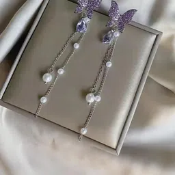 Adornity Women Purple Earrings-picture-39