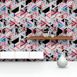 ArtzFolio Printed UV-Resistant Anti-Bacterial Abstract Tribal Elements Peel & Stick Wallpaper-image-51