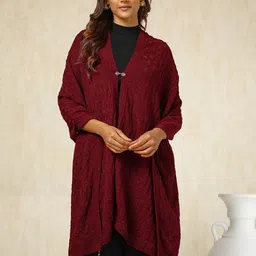 Soch Women Geometric Woven Design Acrylic Shawl-image-89