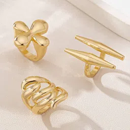 fabula Set Of 3 Adjustable Finger Rings-23