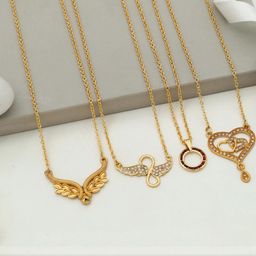 Anouk Set of 4 Brass Gold-Plated Necklace-image-78