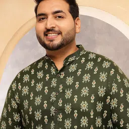 SOJANYA PLUS Ethnic Motifs Printed Mandarin Collar Straight Kurta-picture-49