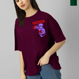 Kushi Flyer Women Varsity 2 Printed V-Neck T-shirt-image-64