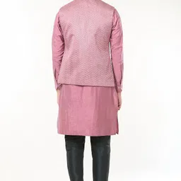 RNG Safawala Men Regular Thread Work Dupion Silk Kurta with Trousers image 2