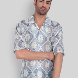 Stysure Men Relaxed Semi Sheer Casual Shirt-image-11