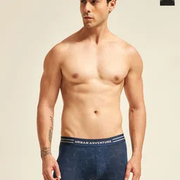 URBAN ADVENTURE Pack Of 2 Printed Moisture Wicking Trunks 2UAM-015-P(BLK-NVY)-picture-4