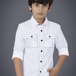 BAESD Boys Modern Opaque Striped Casual Shirt-image-43