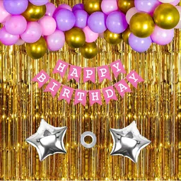 Special You 36-Pcs Pink & Purple Balloons Happy Birthday Dcor-image-58