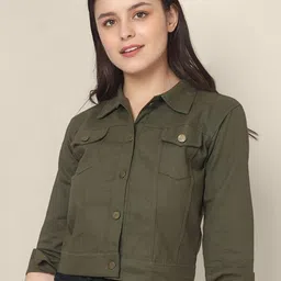 QIOA Women Lightweight Denim Jacket with Embroidered-28