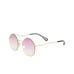 AUGEN Unisex Purple Lens & Gold-Toned Round Sunglasses with-image-54