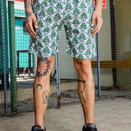 House of Koala Unisex Printed and Textured Relaxed Fit Low-Rise Shorts-picture-38