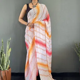 Georgette Tie Dye Ready to Wear Saree-picture-13