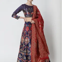 Mr Y Women Embellished Semi-Stitched Lehenga & Unstitched Blouse With Dupatta-picture-28
