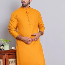 Jompers Mandarin Collar Regular Cotton Straight Kurta-image-26