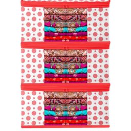 AMAK INC Red Fabric Multi-Utility Wardrobe Organisers-picture-31